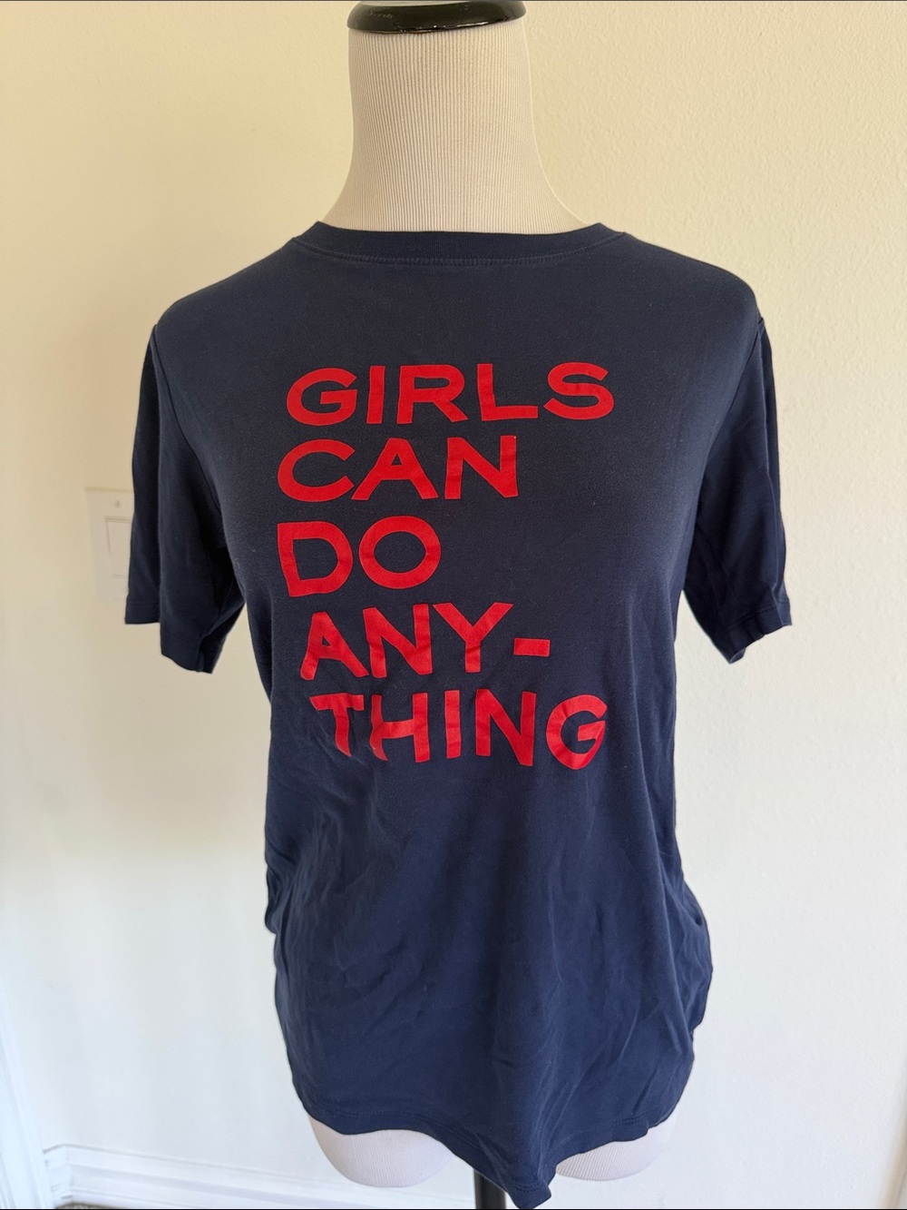 Zadig & Voltaire Navy Tee with Red Statement Print